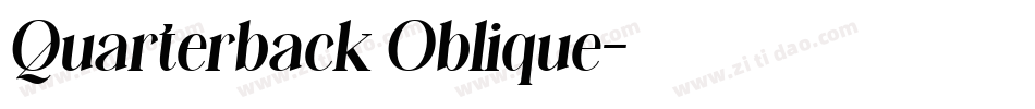Quarterback Oblique字体转换